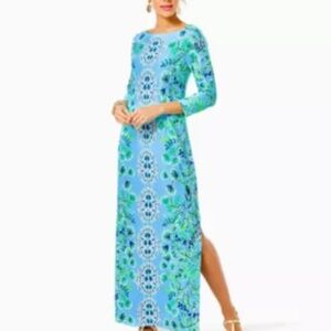 Lilly Pulitzer Chilly Lilly Seralina Maxi in Frenchie Blue M
